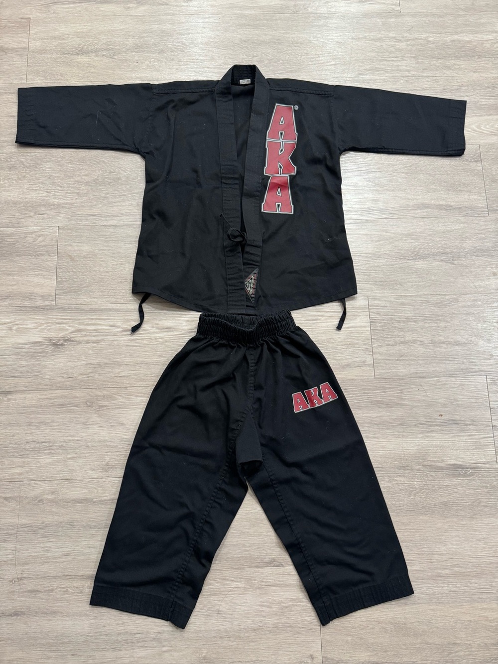 Kids Black Martial Arts Pajama Set